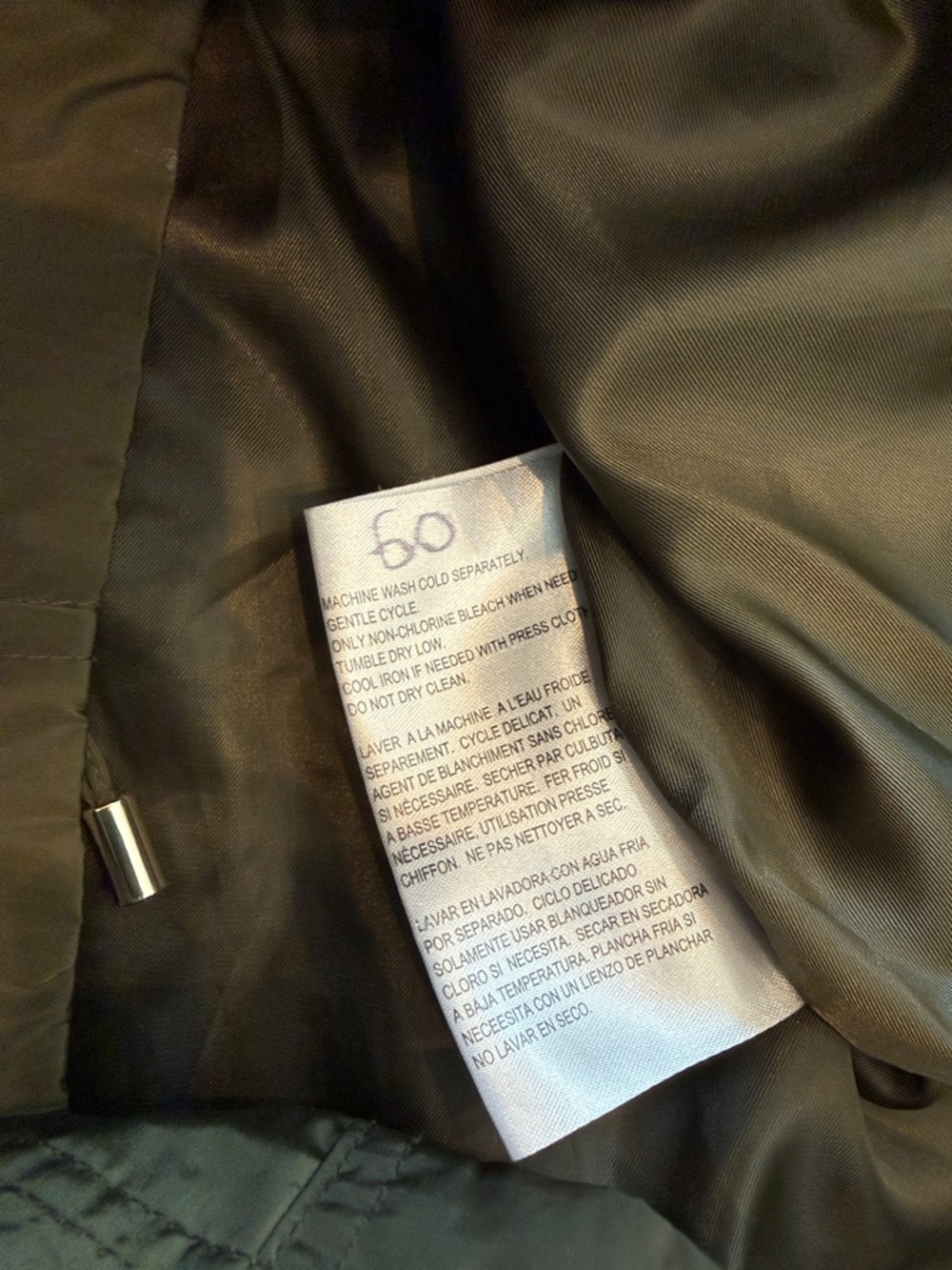 Michael Kors | Olive Green Hooded Anorak Jacket with Adjustable Waist - Picture 13 of 16